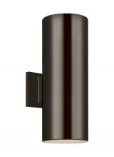 Studio Co. VC 8313802-10 - Outdoor Cylinders transitional 2-light outdoor exterior small wall lantern sconce in bronze finish w